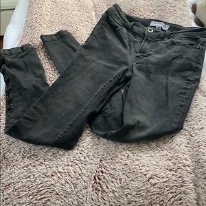 Charcoal black jeans.